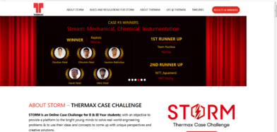 Student of Mechanical Engineering won 1st Runner up in Thermax STORM – 2021