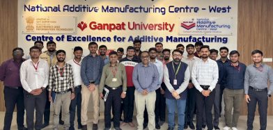 M.Tech Design Students from Nirma University Visit Ganpat University’s Centre of Excellence for Additive Manufacturing