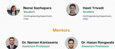 Selection of Two B.Tech Civil Engineering Sem-VI Students (Team Sustainable Bio Tex) for SSIP 2.0 and Funding