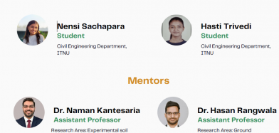 Selection of Two B.Tech Civil Engineering Sem-VI Students (Team Sustainable Bio Tex) for SSIP 2.0 and Funding