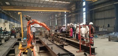 industrial site visit for B.Tech students to enhance their practical understanding of modern construction technologies to Smith Structures (India) Pvt. Ltd., Kheda