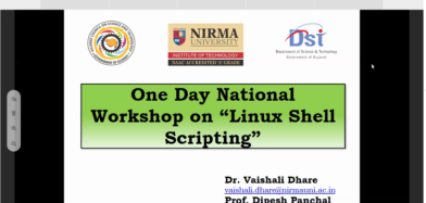 GUJCOST Sponsored One Day Online National Workshop on ?Linux Shell Scripting?
