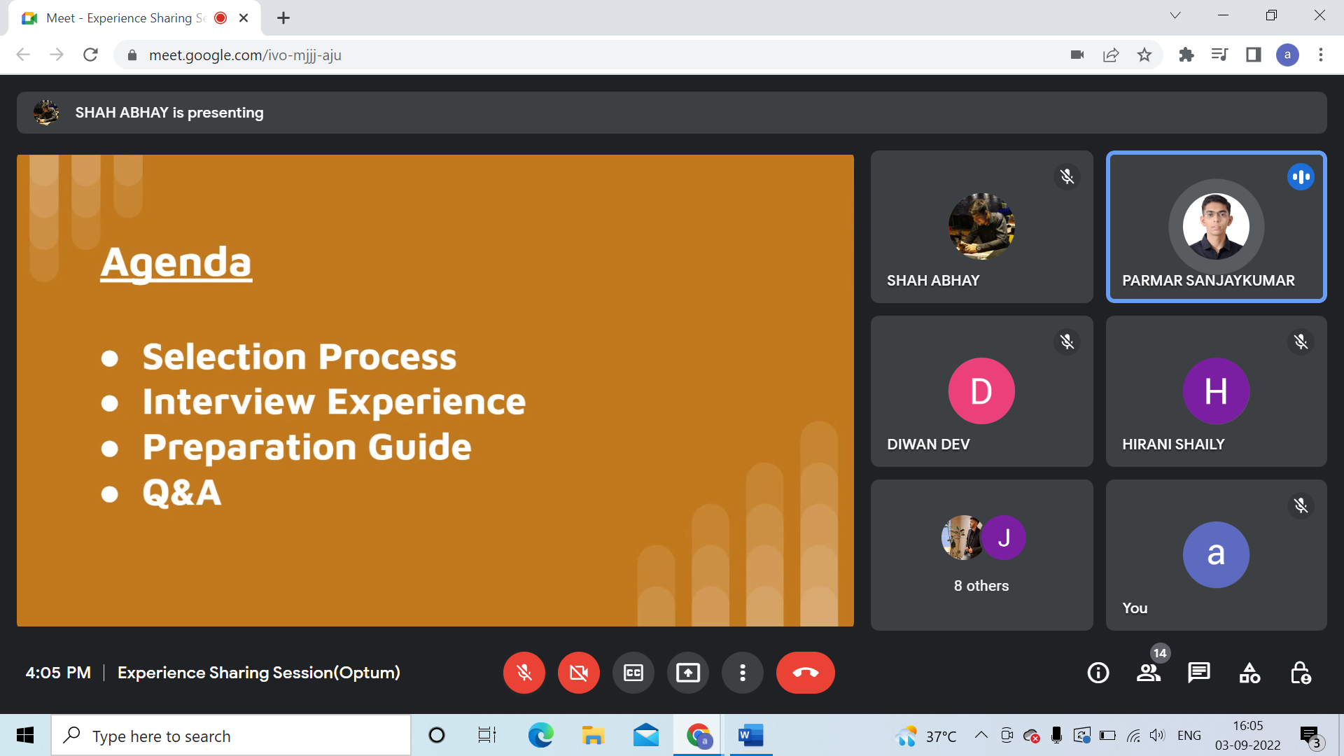 Preparatory Session for campus drive of Optum Electronics and Communications
