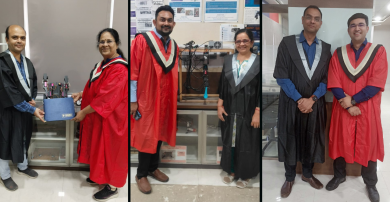 First Three PhD Scholars Associated with CRA Graduated from Nirma University
