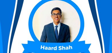 Our student Mr. Haard Shah honoured with ‘Excellence in Student Section Leadership Award’.